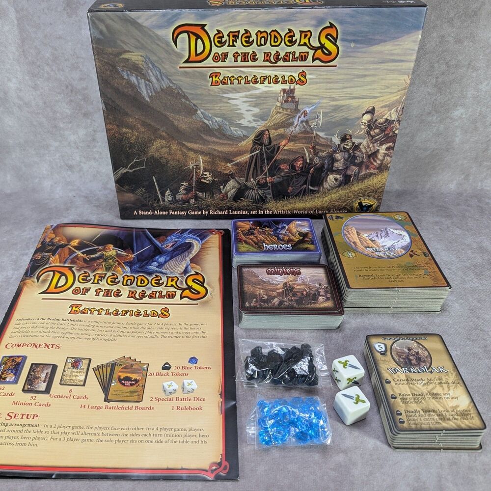 Defenders of the Realm Battlefields Board Game Complete Eagle Games 2012